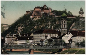 MUO-034448: Graz - Mura i Schlossberg: razglednica