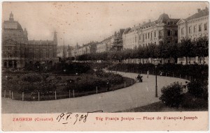MUO-038713: Zagreb - Trg Franje Josipa: razglednica