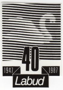 MUO-055080/04: Labud 40: 1947 - 1987: predložak : logotip : zaštitni znak