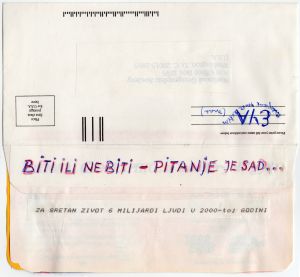 MUO-055100: PTT European Youth Action: predložak : poštanska omotnica