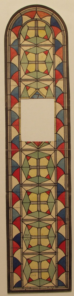 MUO-036262: par od sv.Terezije - geometrija: skica za vitraj