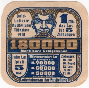 MUO-026236: Geldlotterie Ausstellung München 1910: poštanska marka