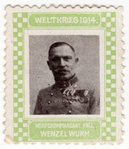 MUO-026221: Weltkrieg 1914. Korpskommandant F. M. L. Wenzel Wurm.: poštanska marka
