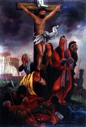 MUO-000074: Isus na križu i žene na Golgoti: slika