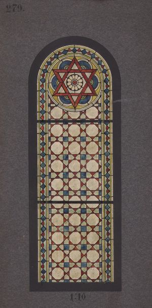 MUO-036193: crkveni prozor - sinagoga: skica za vitraj