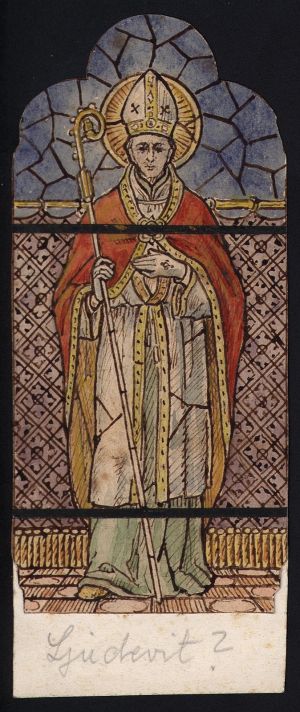 MUO-031556: biskup Ljudevit (?): skica za vitraj