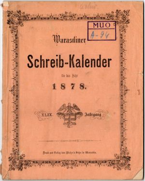 MUO-021186: WARASDINER SCHREIB-KALENDER: kalendar