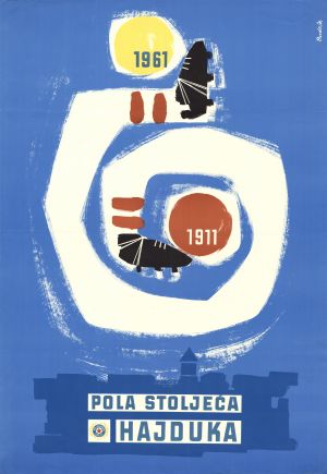 MUO-027094: Pola stoljeća Hajduka 1911-1961: plakat