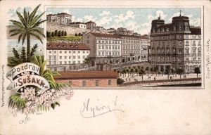 MUO-013346/16: Sušak (Rijeka) - Pogled prema Hotel Continentalu: razglednica