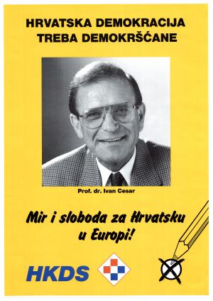 MUO-024782: Mir i sloboda za Hrvatsku u Europi!: plakat