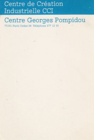MUO-023560/03: Centre Georges Pompidou: listovni papir