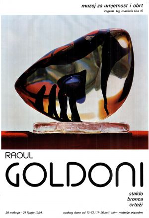 MUO-022562/04: RAOUL GOLDONI staklo bronca crteži: plakat