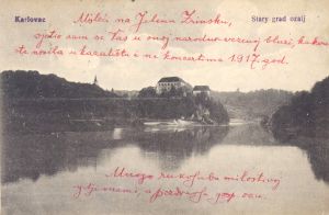 MUO-045063: Karlovac. Pogled na stari grad Ozalj: razglednica