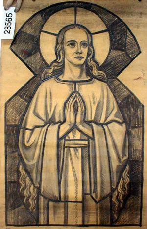 MUO-028565: Marija Magdalena: nacrt za vitraj