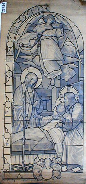 MUO-028726: Smrt sv. Josipa: nacrt za vitraj