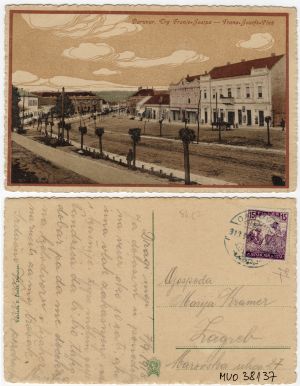 MUO-038137: Daruvar - Trg Franje Josipa: razglednica