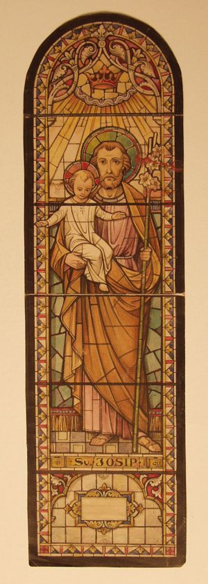 MUO-034594: Sv. Josip i Isus: skica za vitraj