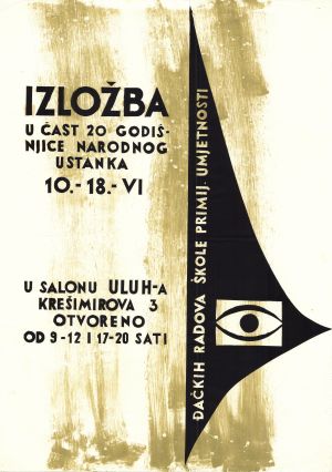 MUO-027491: Izložba u čast 20 godišnjice narodnog ustanka: plakat