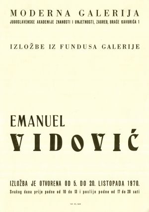 MUO-020330: Emanuel Vidović: plakat