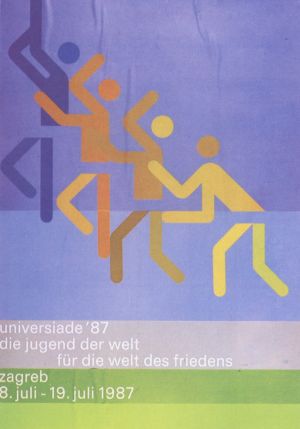 MUO-018396: universiade '87 die jugend der welt fur die welt des friedens: plakat