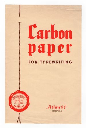 MUO-008302/47: Carbon paper for typewriting 'Atlantic' supra: letak