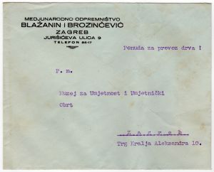 MUO-020864/05: Medjunarodno odpremništvo Blažanin i Brozinčević: poštanska omotnica