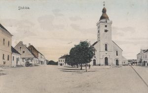 MUO-035257: Stubica - Trg s crkvom: razglednica
