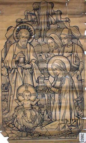 MUO-028603: Rođenje Krista: nacrt za vitraj