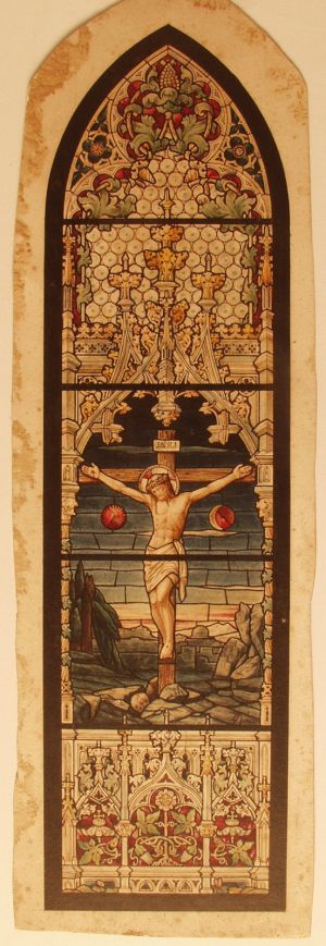 MUO-029402: Isus na križu: skica za vitraj