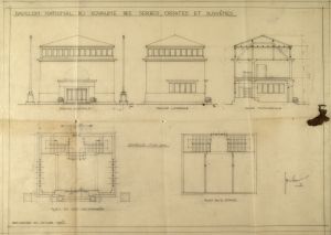 MUO-044402/01: Paviljon Kraljevine SHS za EXPO u Parizu 1925.: arhitektonski nacrt