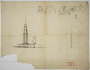 MUO-044402/16: Paviljon Kraljevine SHS za EXPO u Parizu 1925.: arhitektonski nacrt