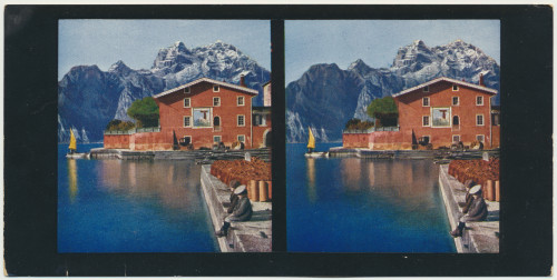 MUO-034145/03: Italija - Lago di Garda; Luka u Torbole: stereoskopska fotografija