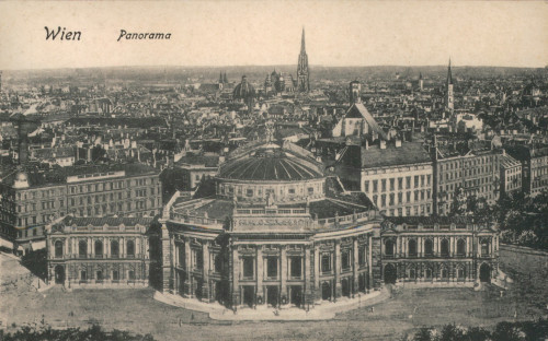 MUO-032280: Beč - Panorama s Burgtheaterom: razglednica