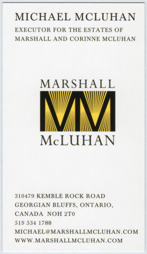MUO-060257/03: Marshall McLuhan: posjetnica