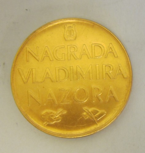 MUO-025118/01: Nagrada Vladimira Nazora: medalja