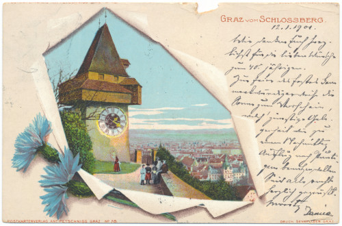 MUO-034233: Graz - Toranj na Schlossbergu: razglednica