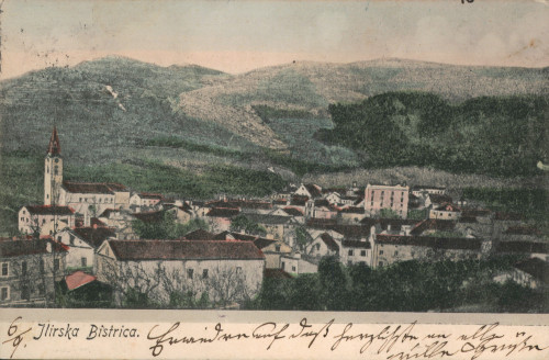 MUO-008745/1257: Slovenija - Ilirska Bistrica; panorama: razglednica
