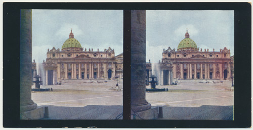MUO-034135/04: Rim  - Bazilika Sv. Petra: stereoskopska fotografija