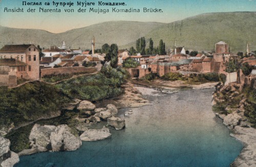 MUO-033546: BiH - Mostar; Pogled s ćuprije Mujage Komadine: razglednica