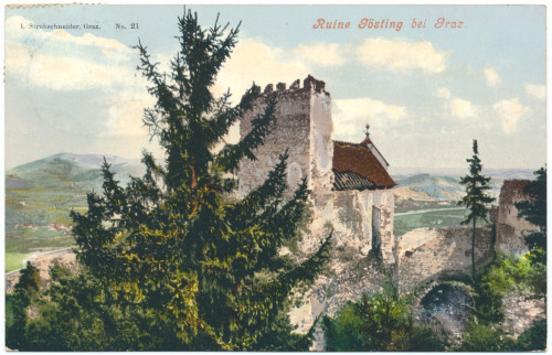 MUO-034232: Graz - Ruševine Göstinga: razglednica