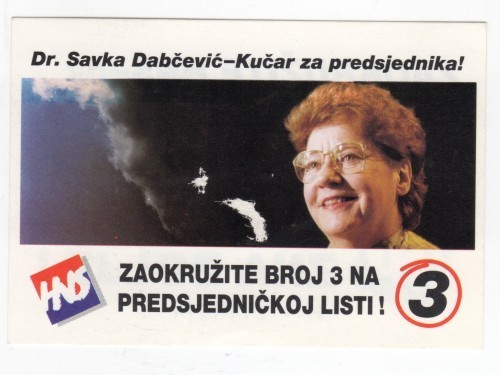 MUO-024798/01: Dr.Savka Dabčević-Kučar za predsjednika!: naljepnica