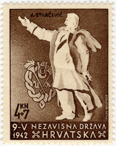MUO-060191: Poštanska marka Ante Starčević (4+7 kn): poštanska marka