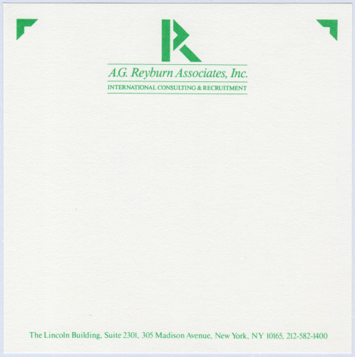 MUO-060313/03: A.G. Reyburn Associates, Inc.: memorandum