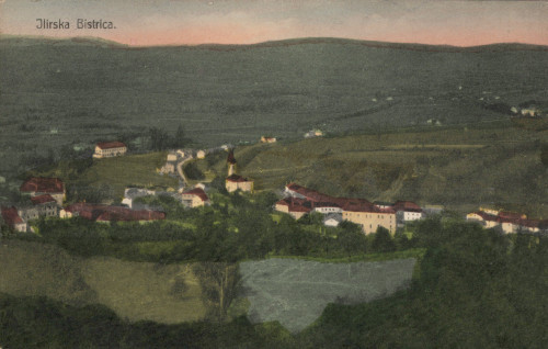 MUO-008745/1141: Slovenija - Ilirska Bistrica; panorama: razglednica