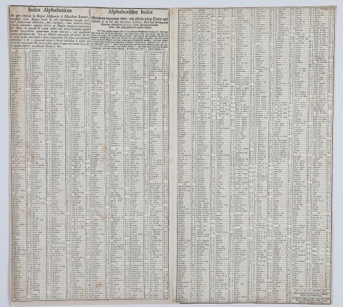MUO-045331/104: Index Alphabeticus In quo omnia in Regni Hispaniae a Matthaeo Seutter (...): grafika