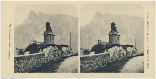 MUO-013343/06/30: Alpe -  Traunkirchen; spomenik caru Franji: fotografija