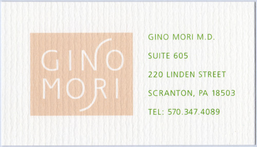 MUO-060305/03: Gino Mori M.D.: posjetnica