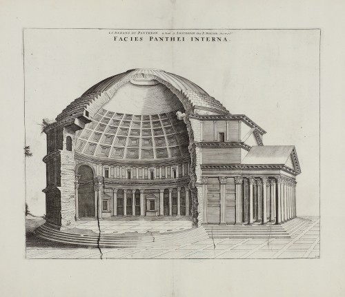 MUO-058267: Pogled na  interijer Pantheona: grafika