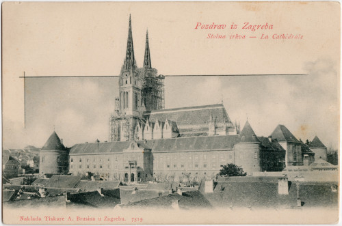 MUO-015625/05: Zagreb - Pogled na katedralu: razglednica