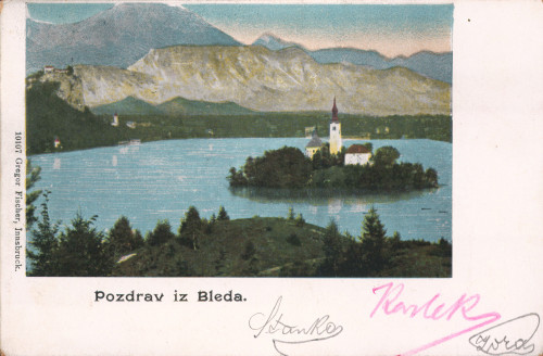 MUO-033306: Slovenija - Bled; Panorama: razglednica